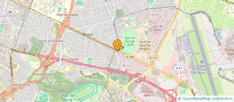localisation de l'entreprise SOGEBAT à BRON