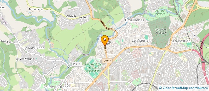 localisation de l'entreprise SOGEBAT à LIMOGES