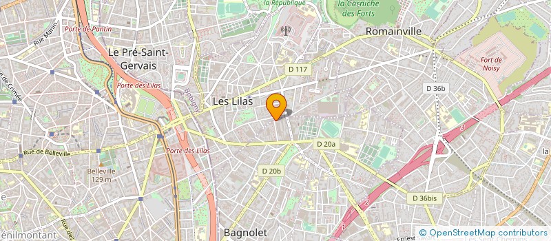 localisation de l'entreprise SOGEC INTERNATIONAL à BAGNOLET