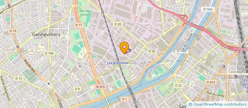 localisation de l'entreprise SOGECA à GENNEVILLIERS