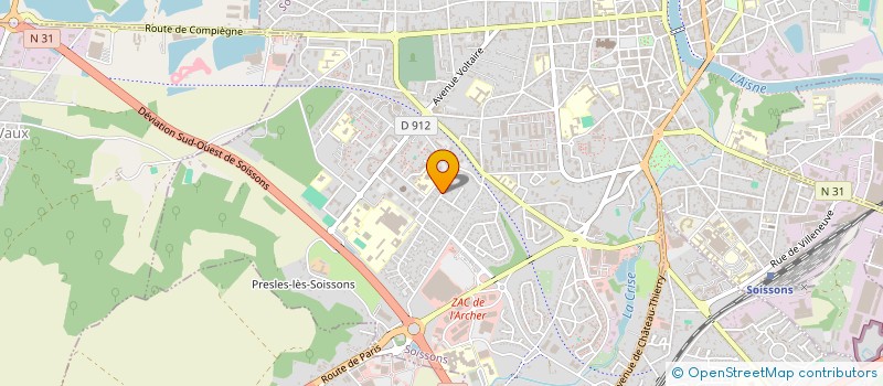 localisation de l'entreprise SOGECRIF à SOISSONS