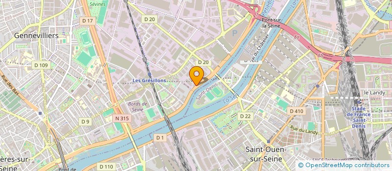 localisation de l'entreprise SOGEDIS à GENNEVILLIERS