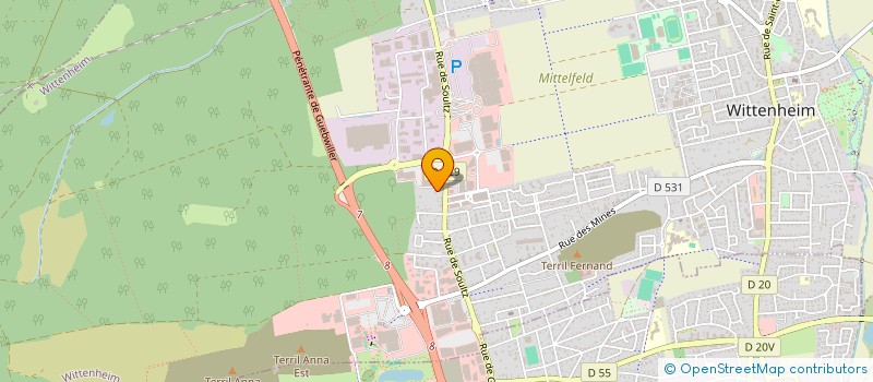 localisation de l'entreprise SOGEDIS EXPANSION à WITTENHEIM