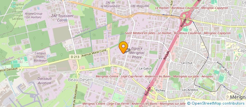 localisation de l'entreprise SOGEFI 33  MERIGNAC