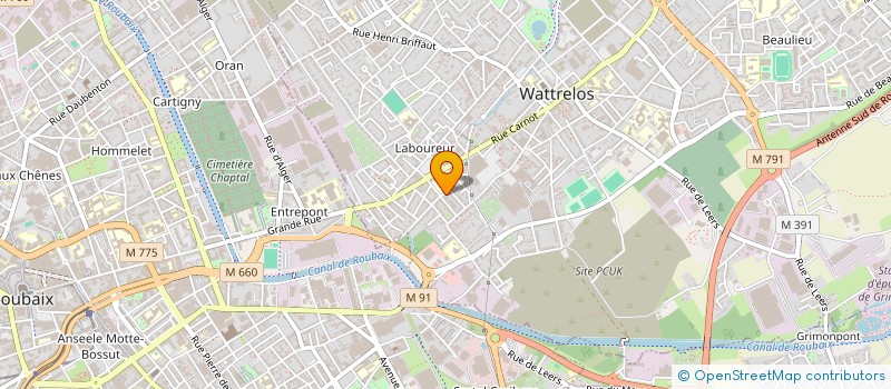 localisation de l'entreprise SOGEGAZ SARL à WATTRELOS