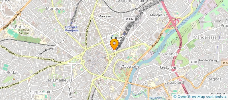 localisation de l'entreprise SOGEH à LIMOGES