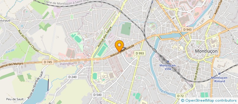 localisation de l'entreprise SOGELIVE à MONTLUCON