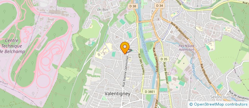 localisation de l'entreprise SOGEM à VALENTIGNEY