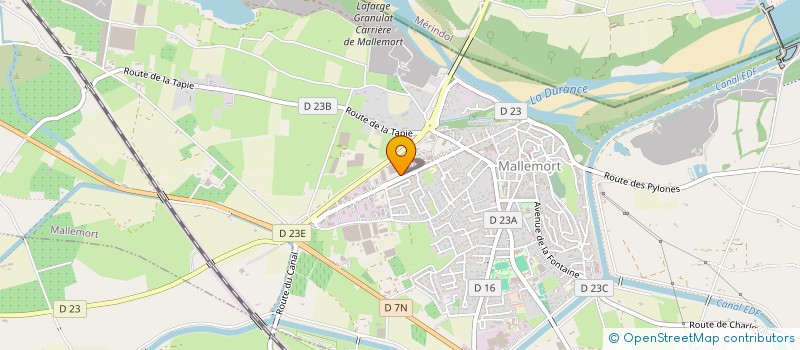 localisation de l'entreprise SOGEMAR à MALLEMORT