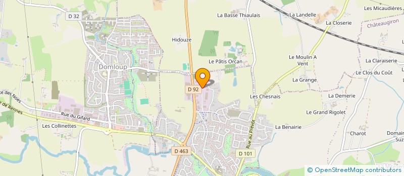 localisation de l'entreprise SOGEMAT  CHATEAUGIRON