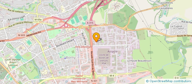 localisation de l'entreprise SOGEMAT EQUIPEMENT à METZ
