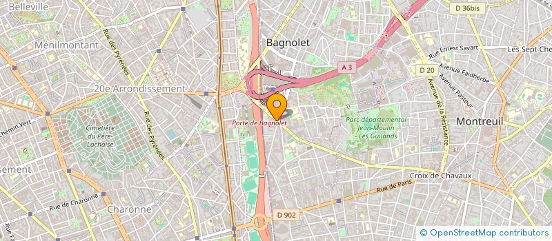 localisation de l'entreprise SOGEP 67 à BAGNOLET