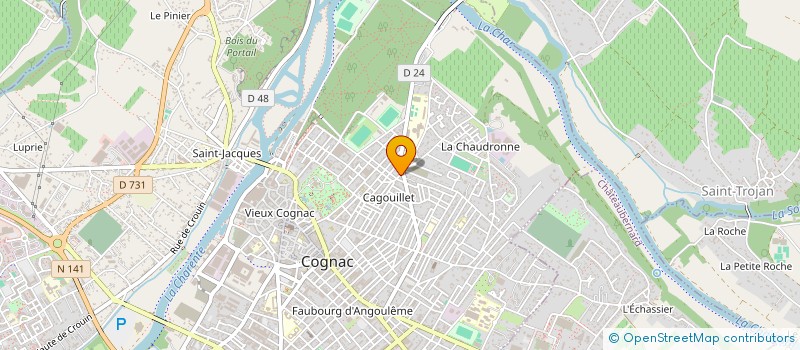 localisation de l'entreprise SOGEPHARMA à COGNAC