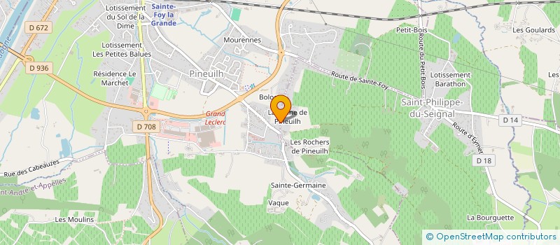 localisation de l'entreprise SOGES  PINEUILH