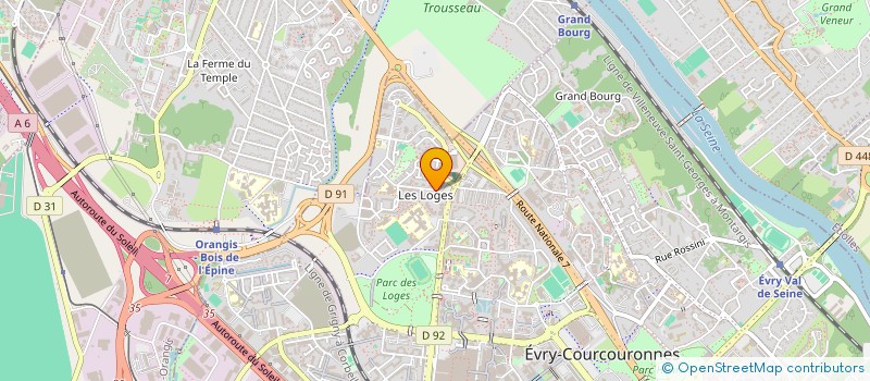 localisation de l'entreprise SOGESTIM à EVRY-COURCOURONNES