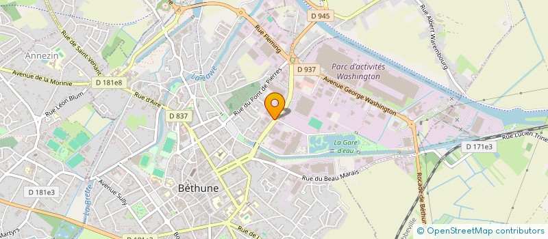 localisation de l'entreprise SOGESTORE à BETHUNE