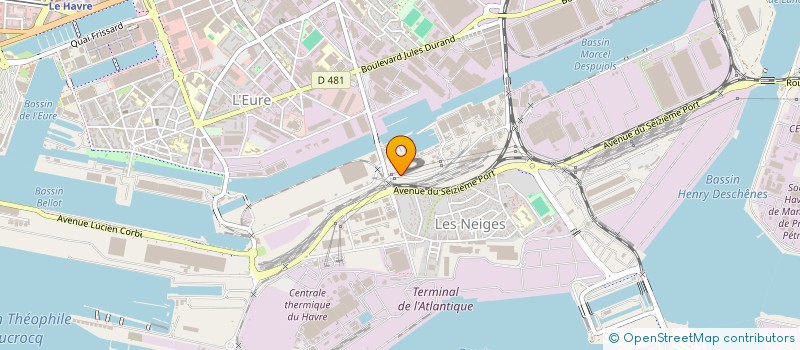 localisation de l'entreprise SOGESTRAN SHIPPING à LE HAVRE