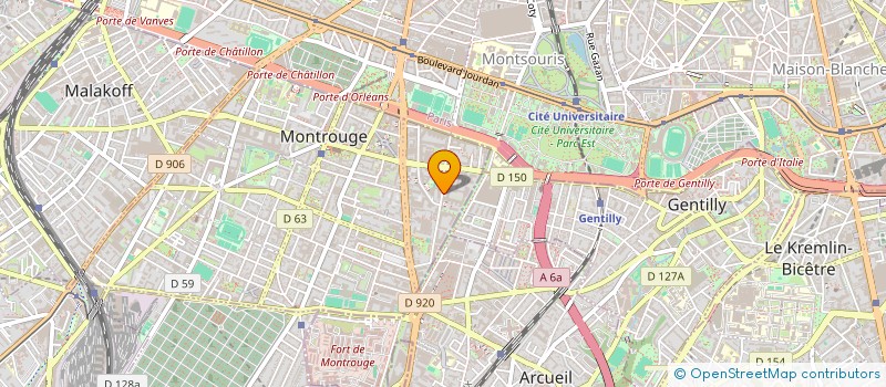 localisation de l'entreprise SOGETEV à MONTROUGE