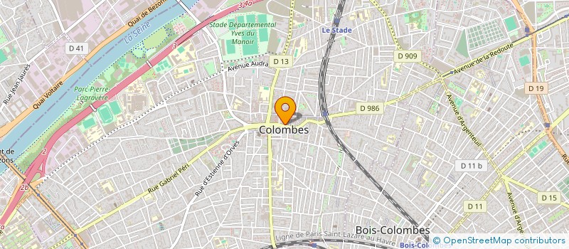 localisation de l'entreprise SOGETEX à COLOMBES