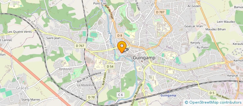 localisation de l'entreprise SOGETRINF à GUINGAMP