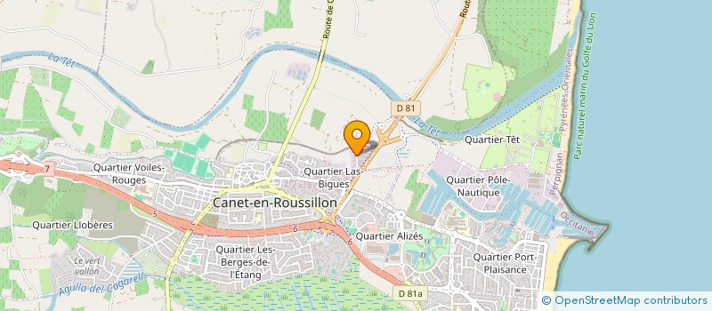localisation de l'entreprise SOGEVI à CANET EN ROUSSILLON