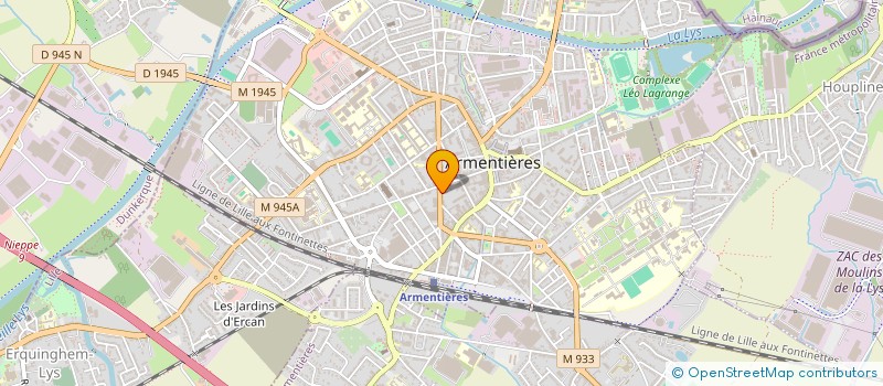 localisation de l'entreprise SOGEVI à ARMENTIERES