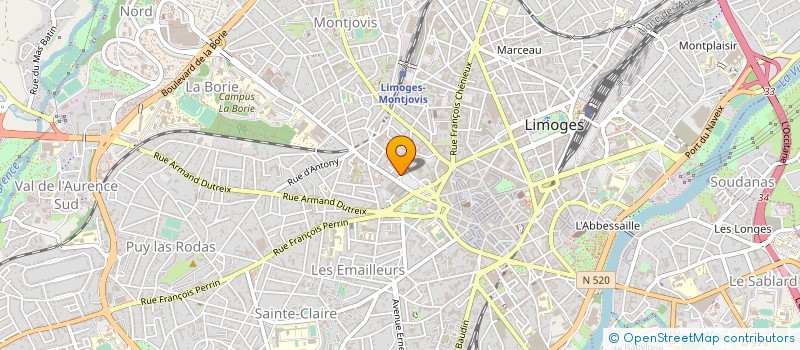 localisation de l'entreprise SOGEVIM à LIMOGES