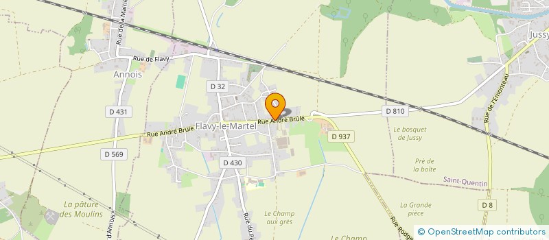 localisation de l'entreprise SOGEX à FLAVY-LE-MARTEL