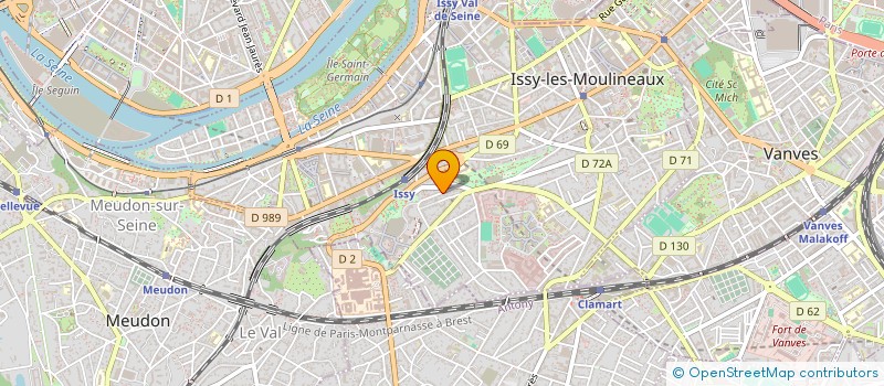 localisation de l'entreprise SOGIN à ISSY LES MOULINEAUX