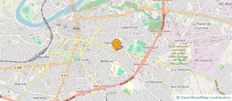 localisation de l'entreprise SOGITEF à ALBI