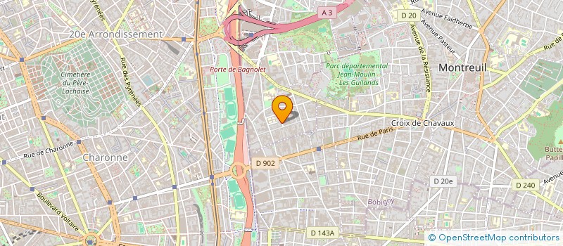 localisation de l'entreprise SOGITEP à BAGNOLET