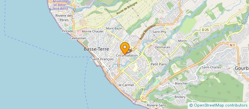localisation de l'entreprise SOGMA SOCIETE GUADELOUPEENNE DE MULTIPLE ACTIVITE à BASSE TERRE