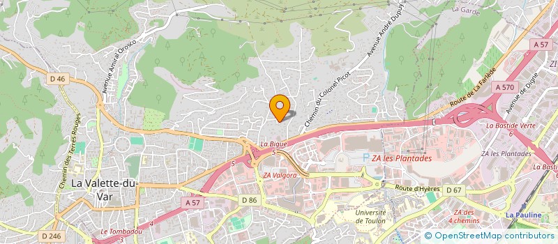 localisation de l'entreprise SOGRE à LA VALETTE-DU-VAR