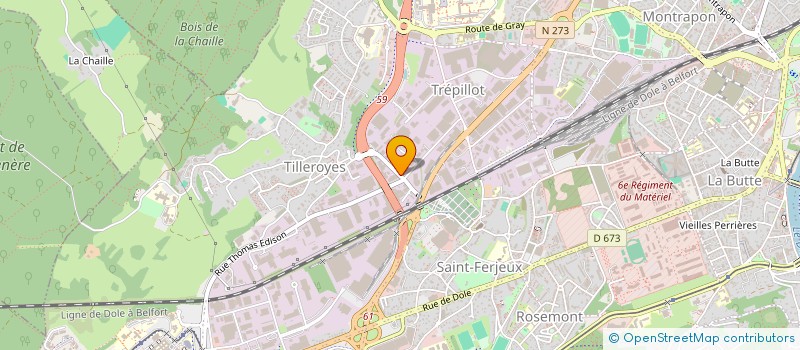 localisation de l'entreprise SOGREA à BESANCON