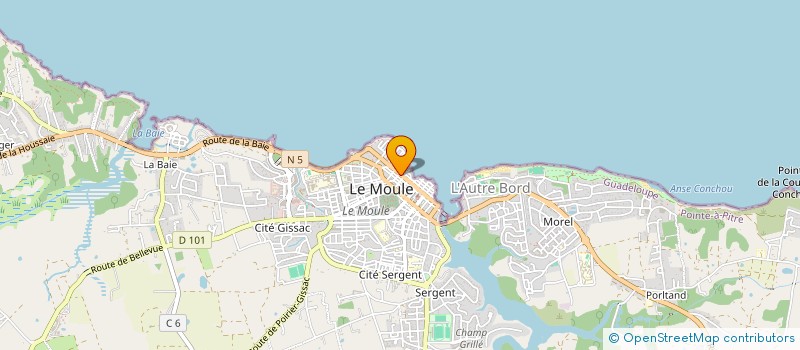 localisation de l'entreprise SOGUADIAL LE MOULE à LE MOULE