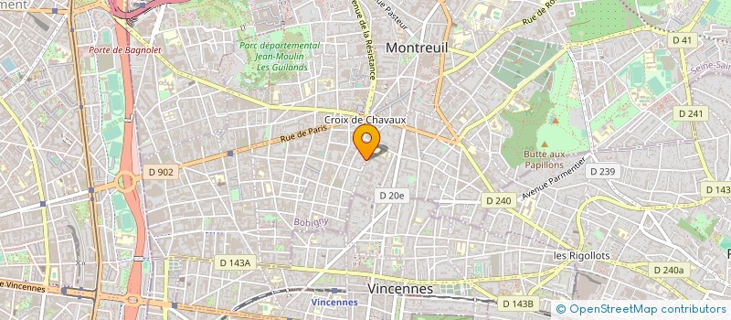 localisation de l'entreprise SOGUT à MONTREUIL