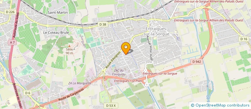 localisation de l'entreprise SOHAM YOGA  ENTRAIGUES-SUR-LA-SORGUE