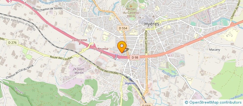 localisation de l'entreprise SOHOVA à HYERES