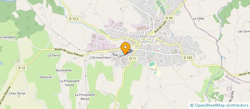 localisation de l'entreprise SOIERIES CHAMBUTAIRES à CHAZELLES-SUR-LYON