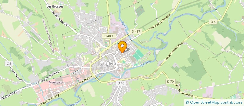 localisation de l'entreprise SOIERIES GUILLAUD SA à CHARLIEU