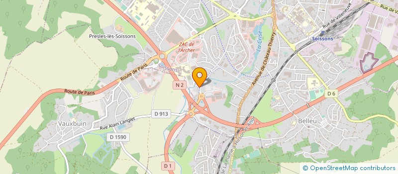 localisation de l'entreprise SOIFRUITS à SOISSONS