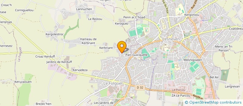 localisation de l'entreprise SOIN & LUMIERE EN CONSCIENCE  LE FOLGOET