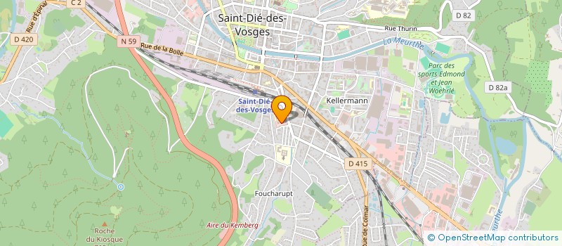 localisation de l'entreprise SOINS INF' - CABINET D'INFIRMIER LIBERAL à SAINT-DIE-DES-VOSGES