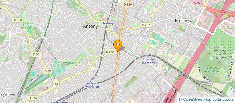 localisation de l'entreprise SOINS INFIRMIERS AKESSI STEPHANIE à ANTONY