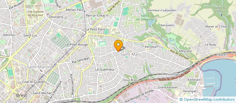 localisation de l'entreprise SOINS INFIRMIERS SAINT MARC à BREST