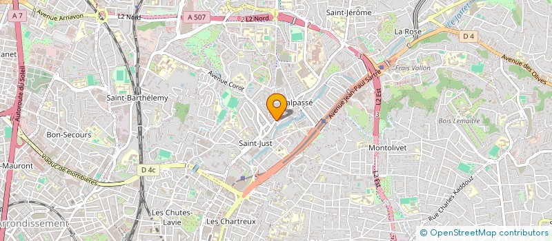 localisation de l'entreprise SOINS INFIRMIERS ST JUST à MARSEILLE
