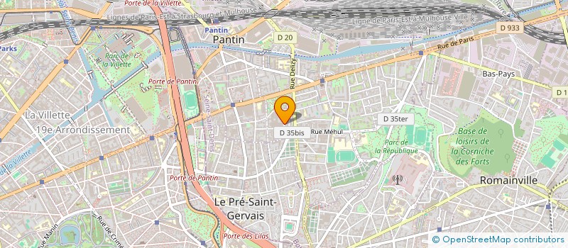 localisation de l'entreprise SOINS PALLIATIFS L EUR L EST CENTRALE  PANTIN