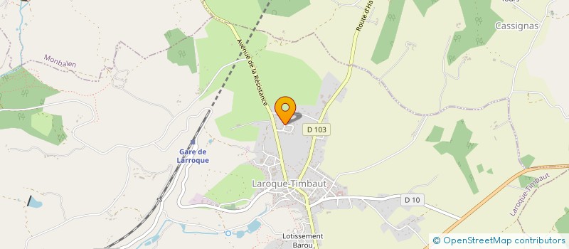 localisation de l'entreprise SOINS SANTE BONSAI DIFFUSION  LAROQUE-TIMBAUT