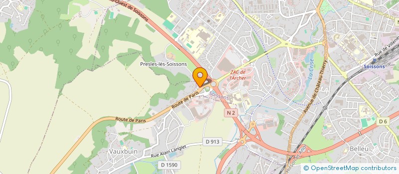 localisation de l'entreprise SOIS6 à SOISSONS