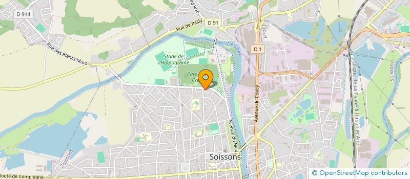 localisation de l'entreprise SOISSONS INTER FOOTBALL CLUB  SOISSONS